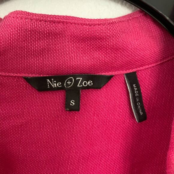 Nic + Zoe Pink Silk Linen Button Up Shirt - Picture 4 of 9